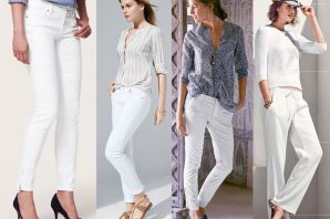 Белые брюки женские