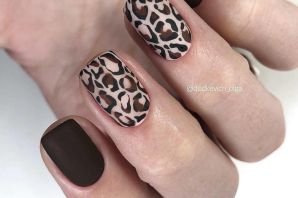 Леопард на ногтях