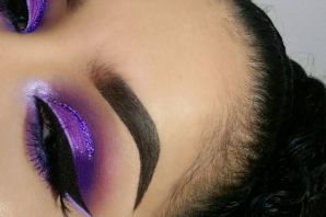 Черно фиолетовый макияж