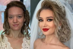 Неудачный макияж на свадьбу