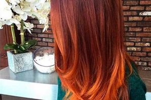 Рыжее окрашивание на средние волосы