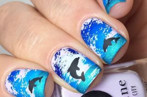 Морской дизайн ногтей