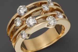 Красивые кольца из золота с бриллиантами