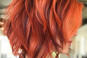 Оранжевые короткие волосы