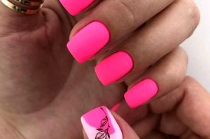Маникюр на короткие ногти розовые оттенки