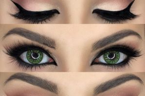 Вечерний макияж для зелено карих глаз