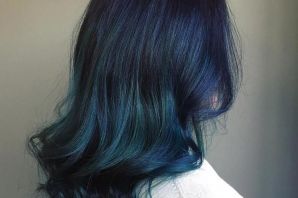 Сине черный цвет волос