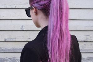 Розово фиолетовый цвет волос