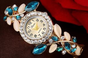 Синие часы женские