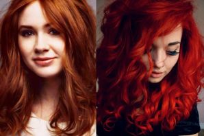 Перекрашенные рыжие волосы
