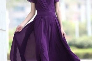 Вечернее фиолетовое платье