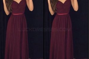 Вечернее бордовое длинное платье