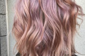 Коричнево розовый цвет волос
