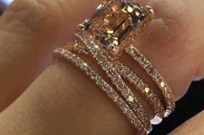 Красивые золотые кольца с камнями
