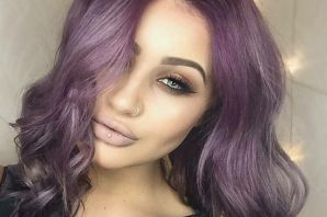 Бордово фиолетовый цвет волос