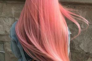 Розовые волосы омбре