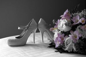 Сиреневые туфли на свадьбу