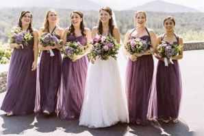 Сиреневые платья для подружек невесты