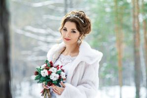 Прическа невесты зимой