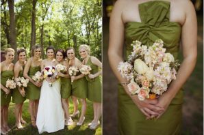 Платье оливкового цвета на свадьбу