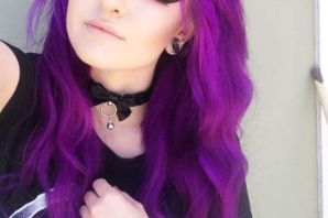 Черно фиолетовые волосы