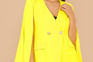 Желтый пиджак женский