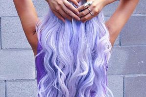 Бледно фиолетовые волосы