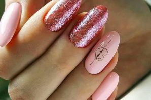 Ногти нежно розового цвета