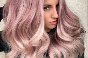 Пудровый розовый цвет волос