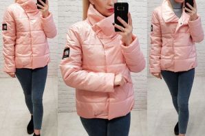 Розовая куртка пуховик