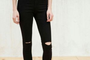 Черные обтягивающие джинсы