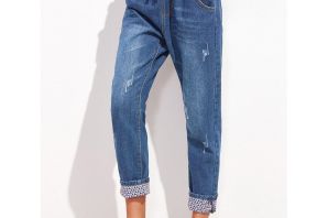 Широкие джинсы женские с подворотом