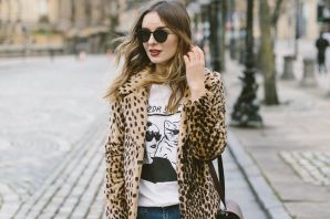 Леопардовое платье и джинсовка