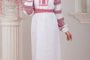 Платье славянские узоры белослава
