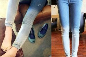 Женские джинсы зауженные к верху