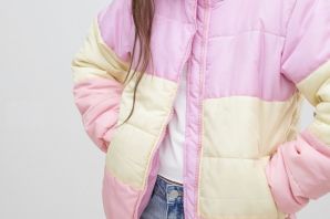Розовая куртка зима