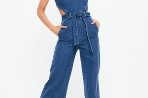 Комбинезон женский джинсовый брюками