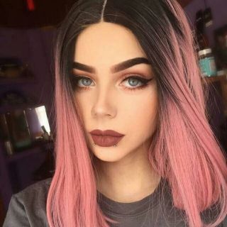 Черно розовые волосы