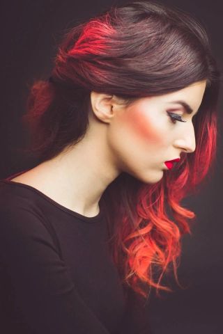 Окрашивание волос в красный цвет