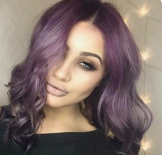 Бордово фиолетовый цвет волос