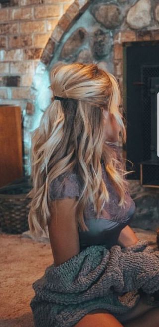 Мелированные волосы со спины