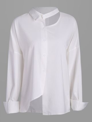 Белая асимметричная рубашка