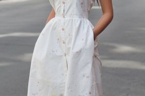 Фасон белого летнего платья