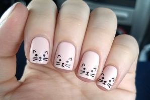 Дизайн ногтей с кошками