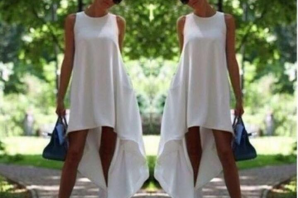 Белое легкое летнее платье
