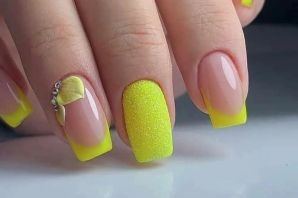 Желтые ногти маникюр