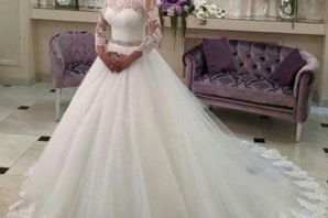 Белое свадебное пышное платье