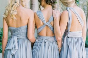Голубое платье на свадьбу к подруге