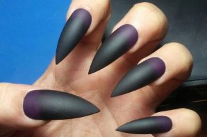 Матовые длинные ногти