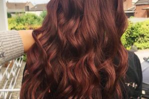 Красно каштановый цвет волос